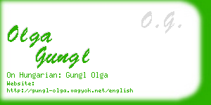 olga gungl business card